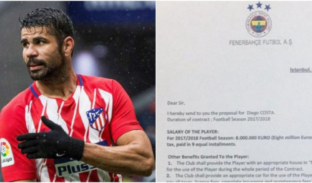 Fenerbahçe'nin Diego Costa teklifi ortaya çıktı!