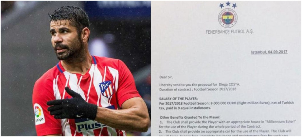 Fenerbahçe'nin Diego Costa teklifi ortaya çıktı!