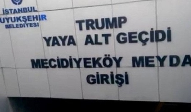 İBB, Trump'ın adını sildi!