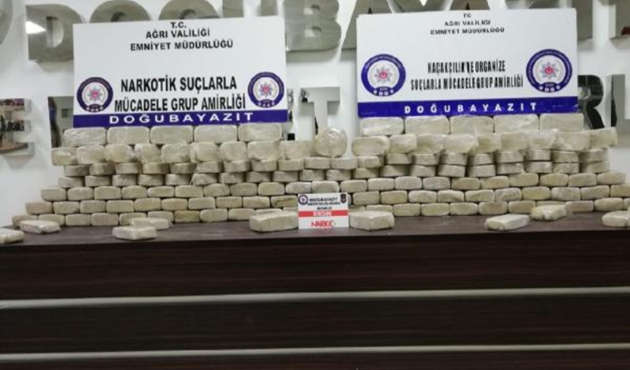 Ağrı’da 108 kilo eroin ele geçirildi!