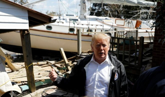 Trump fırtına mağduruyla alay etti!