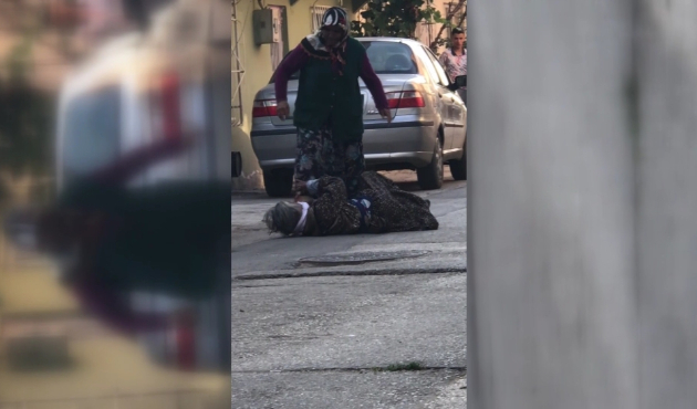 Alzheimer hastası kaynanasını sokak ortasında darp etti!
