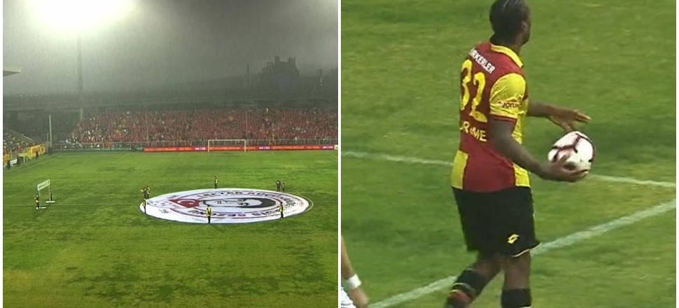 Önce ışıklar söndü sonra top patladı!