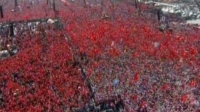 Yenikapı mitingi havadan böyle görüntülendi (VİDEO)