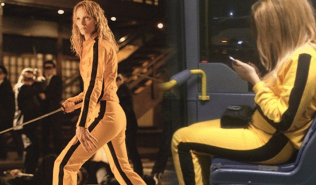Kill Bill'in "Gelin"i metrobüste görüldü!