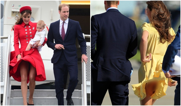 Kate Middleton'ın rüzgarla başı dertte!