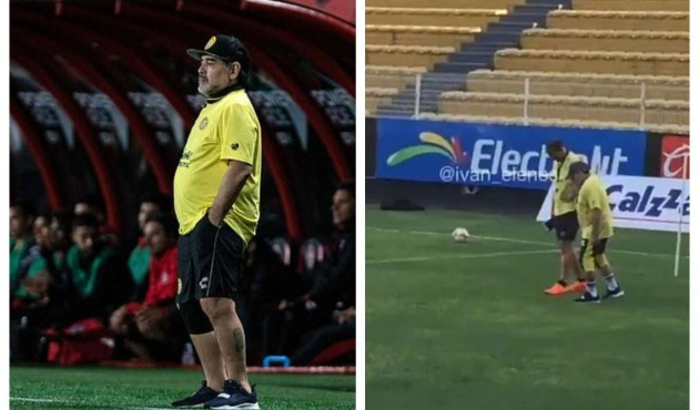 Efsane Maradona yürümekte bile zorlanıyor!