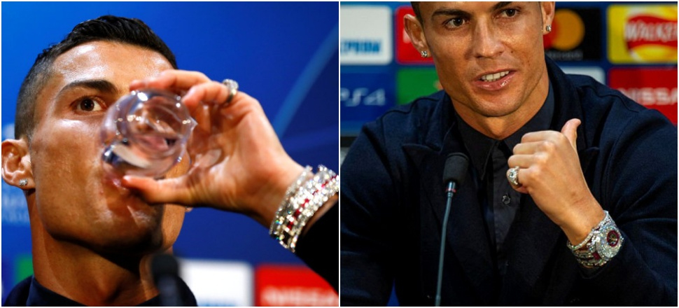 Basın toplantısına Ronaldo'nun saati damga vurdu!
