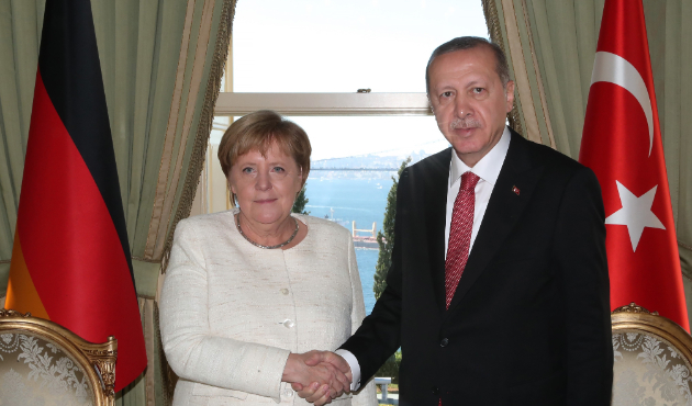 Cumhurbaşkanı Erdoğan Angela Merkel'i kabul etti!
