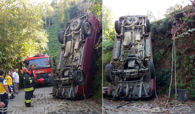 Rize'de korkunç kaza! Çakıldı kaldı...