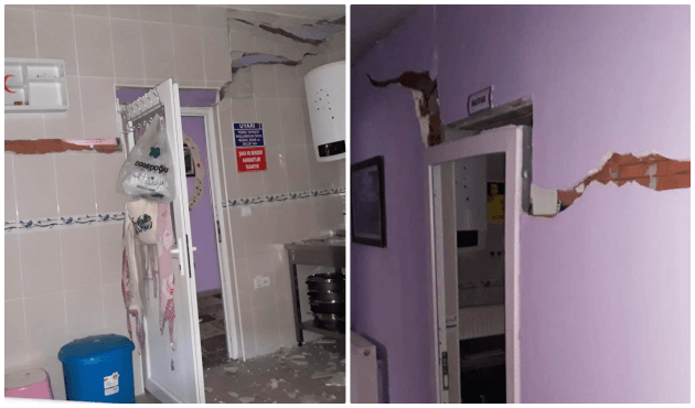 Samsun'da anaokulunun duvarları çatladı!