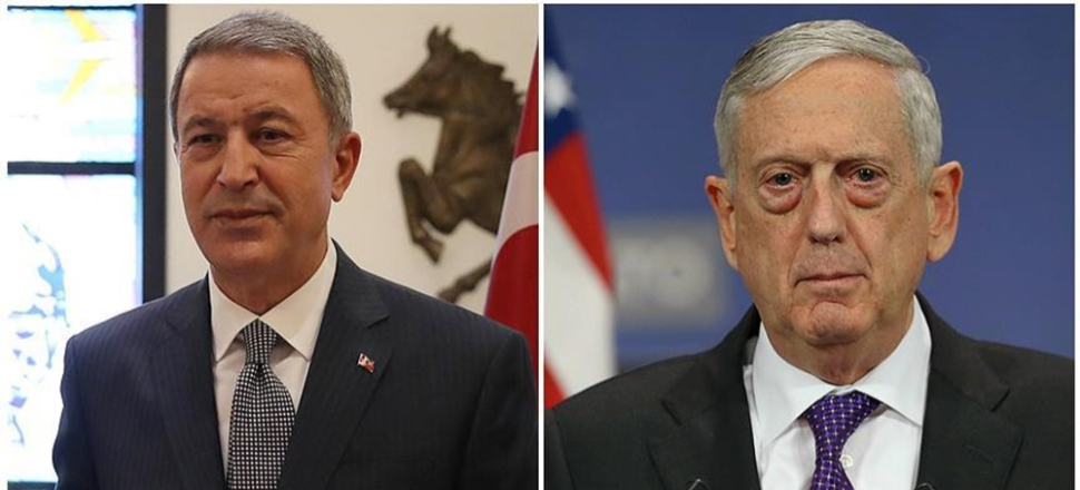 Bakan Akar ve Mattis Suriye'yi konuştu...