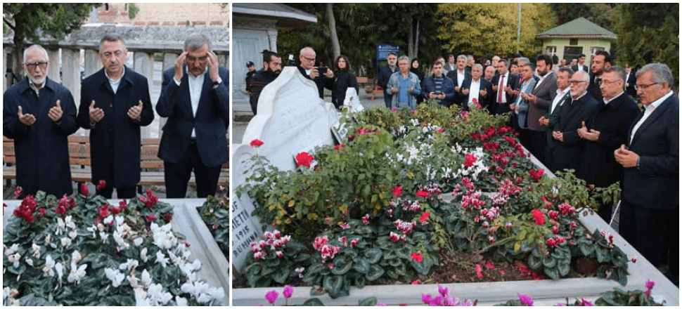 Fuat Oktay, Erbakan'ın mezarını ziyaret etti!