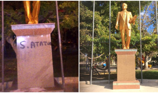 Atatürk'e bir saldırı da Antalya'da...