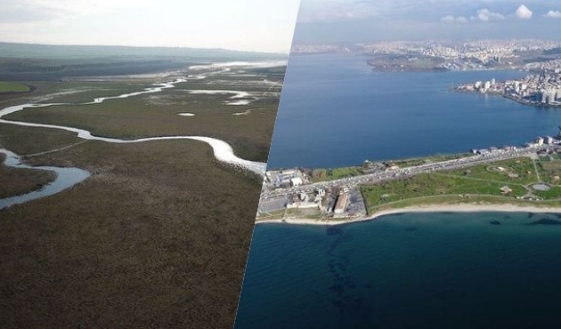 Kanal İstanbul'un güzergahı havadan görüntülendi!