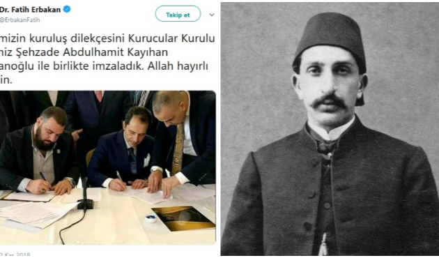 2. Abdülhamit'in torunu parti kurdu
