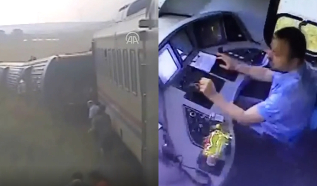 Çorlu'daki tren kazasının korkunç görüntüleri...