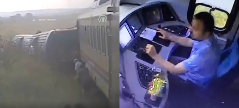 Çorlu'daki tren kazasının korkunç görüntüleri...