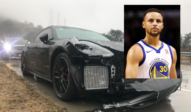 Stephen Curry trafik kazası geçirdi...