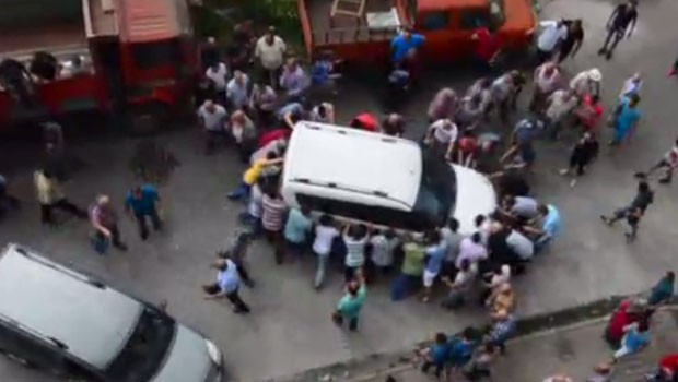 Rize'de büyk panik! Vatandaşlar böyle seferber oldu