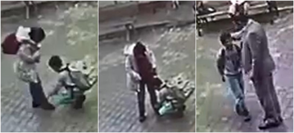 Okul bahçesinde duygulandıran görüntü!