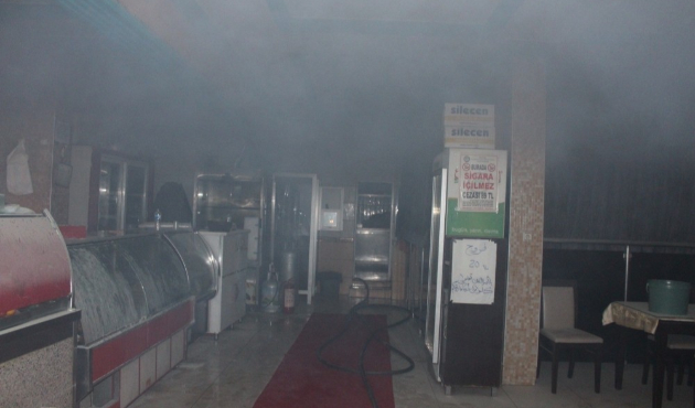 Lokanta bacasında yangın