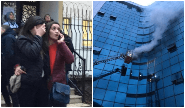Şişli'de 17 katlı iş merkezinde yangın!