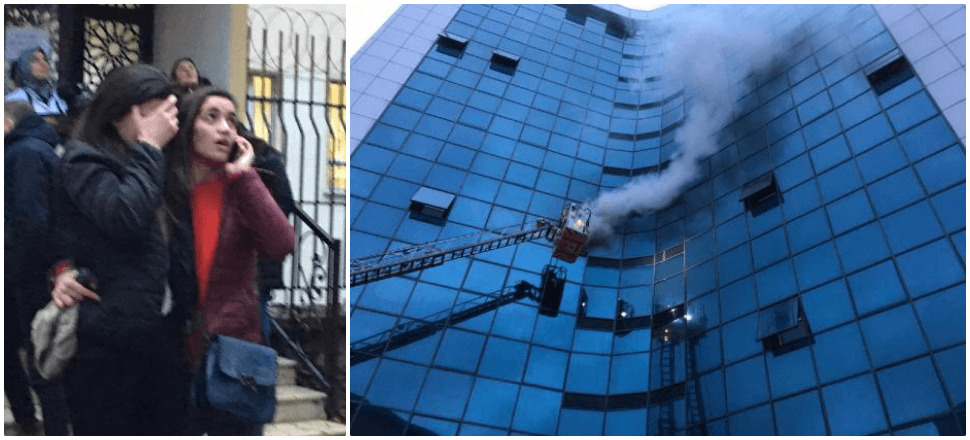 Şişli'de 17 katlı iş merkezinde yangın!