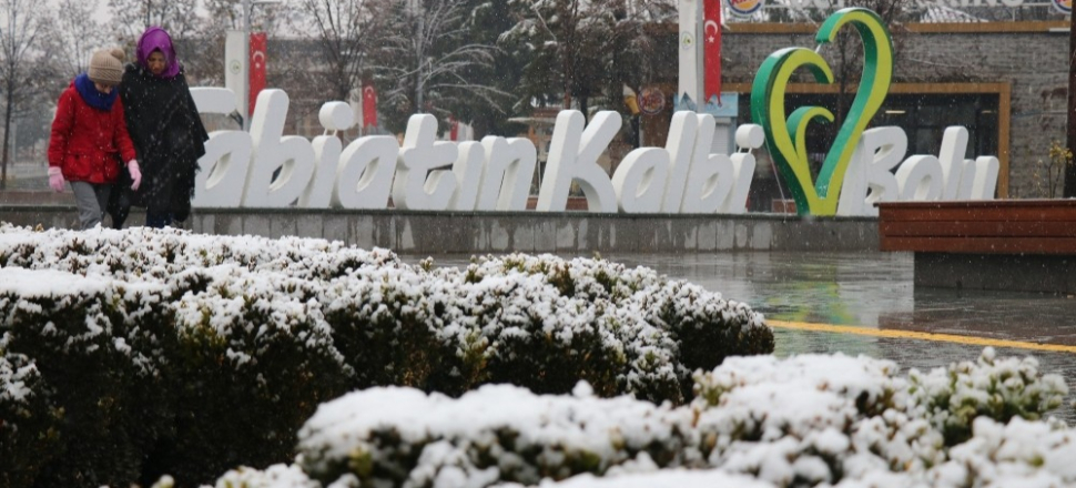 Bolu’da kar yağışı başladı