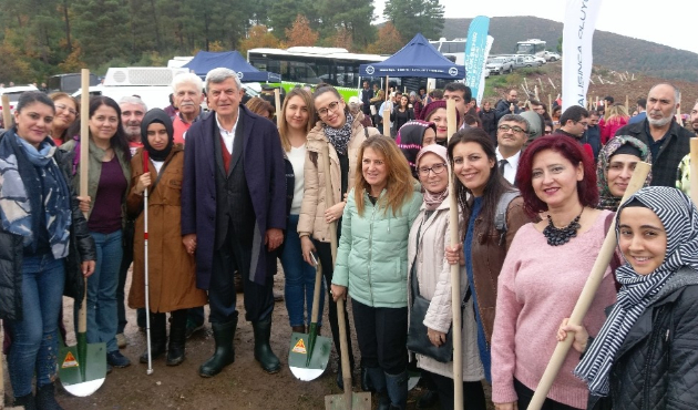 Kocaeli'de Kartepeli minikler fidan dikti