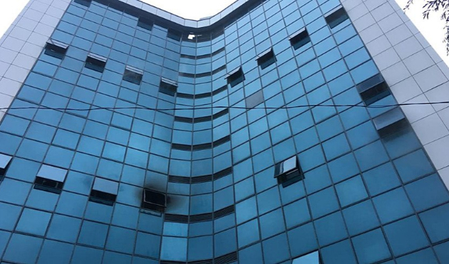 Şişli'de iş merkezinde yangın