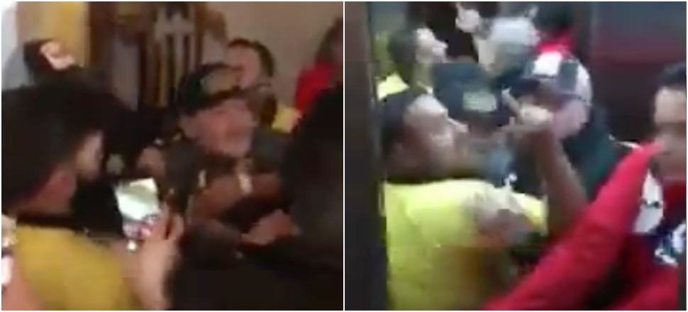 Maradona taraftara yumruk attı!