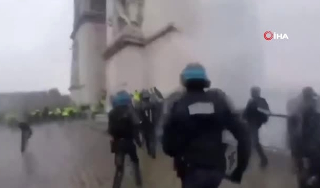 Fransa’da gösterilerin şiddeti polis kamerasında!