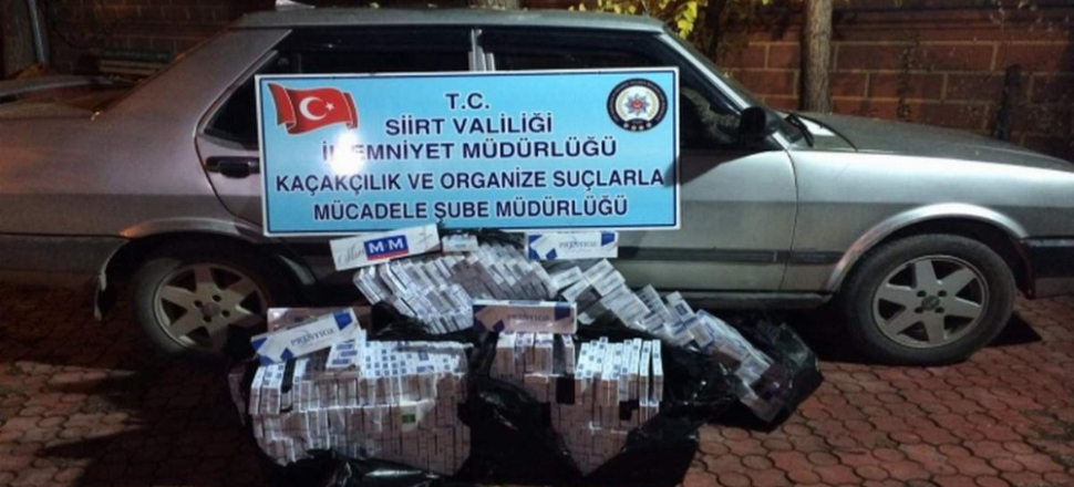 Siirt’te 3 bin paket kaçak sigara ele geçirildi