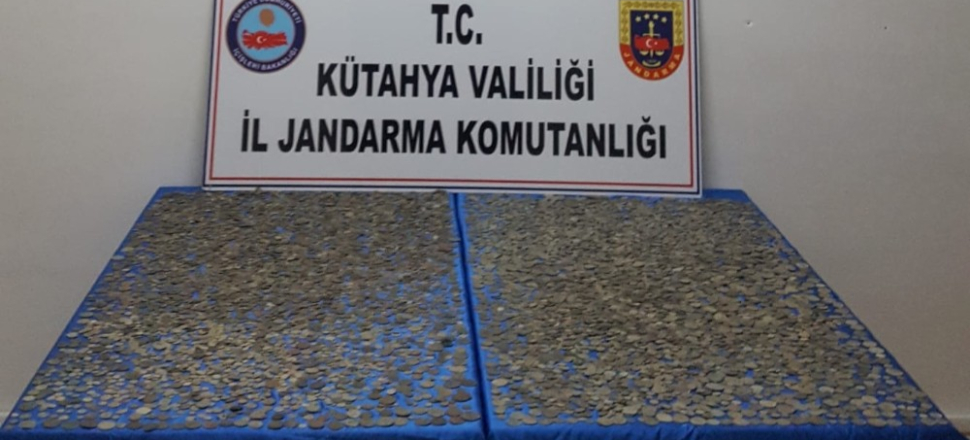 Kütahya’da 10 bin adet sikke ele geçirildi