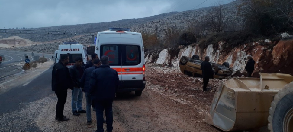 Adıyaman’da otomobil takla attı: 3 Yaralı