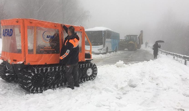 Kartepe'de mahsur kalan 75 kişi kurtarıldı....
