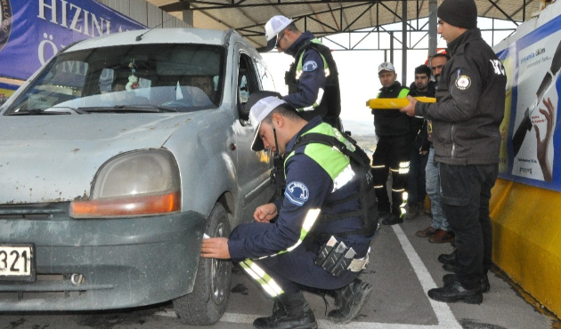 Şırnak’ta Kış lastiği uygulaması