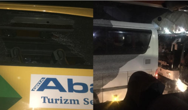 Konyasporlu taraftarların otobüsüne saldırı!