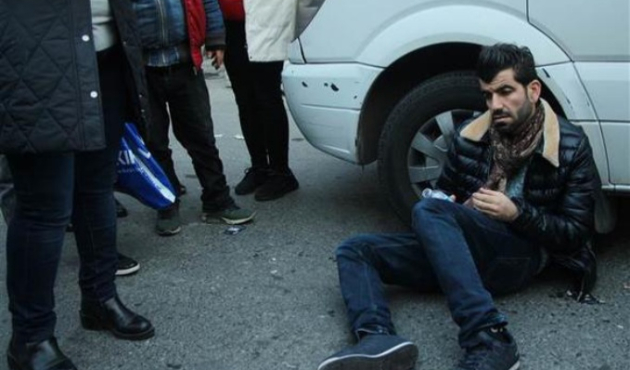 Önce araçlara, sonra yayalara çarptı!