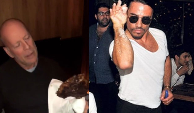Bruce Willis de Nusret'in  ‘tuzlama’ akımına katıldı!