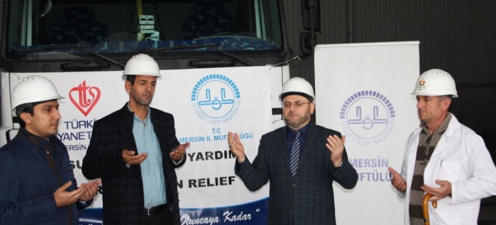 Mersin’den Suriye’ye 26 ton insani yardım