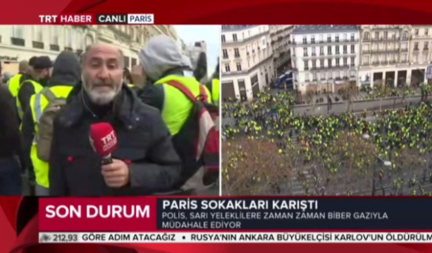 TRT Haber savaş alanına dönen Paris'te!