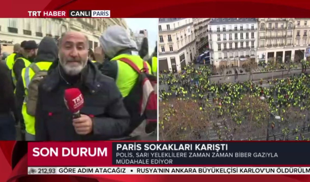 TRT Haber savaş alanına dönen Paris'te!