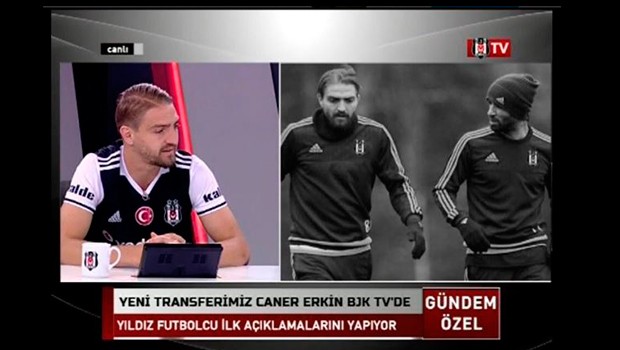 BJK TV'de soğuk duş: Caner'den kartal pençesi yapması istenince... / VİDEO