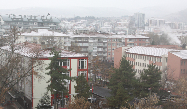Çankırı il merkezinde kar yağışı başladı!