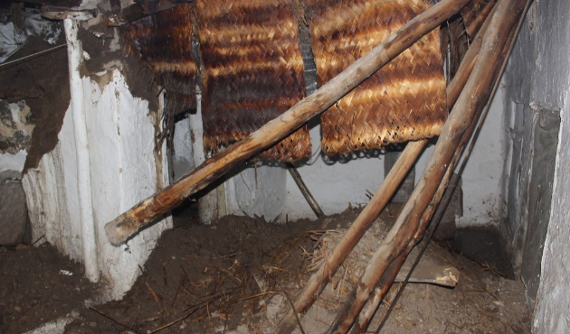 Adıyaman’da şiddetli yağış evi yıktı