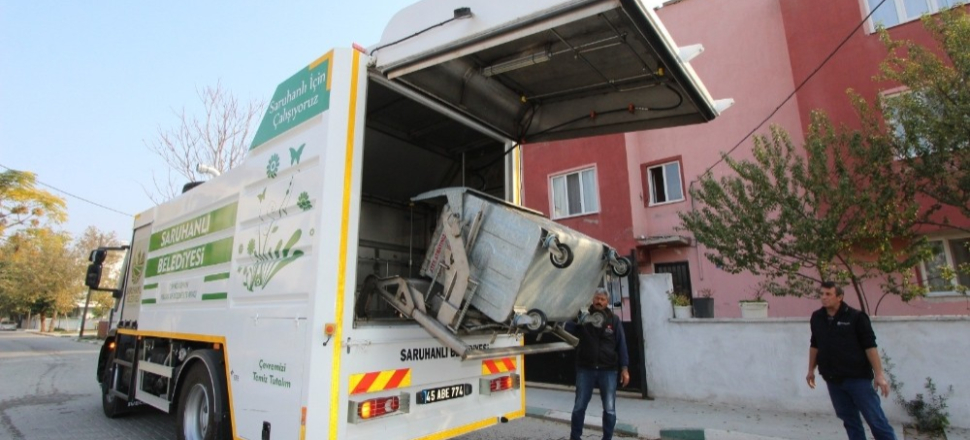 Manisa Saruhanlı’da 4 bin çöp konteyneri yıkanıyor