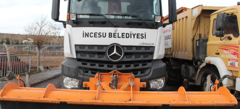 Kayseri İncesu Belediyesi karla mücadeleye hazır