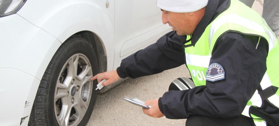 Isparta’da kış lastiği denetimi
